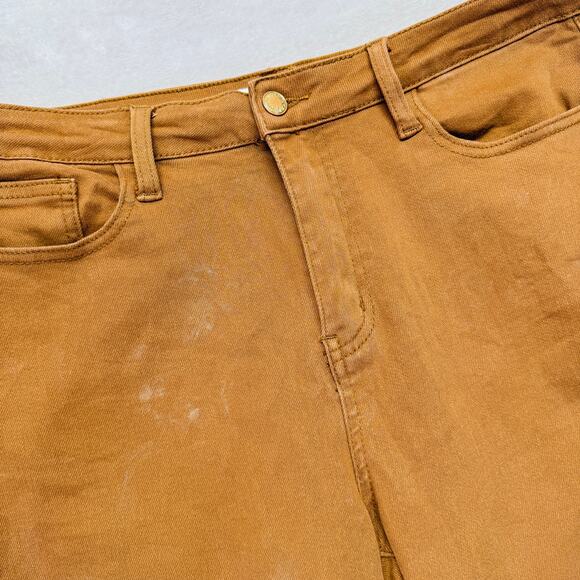 Judy Blue Pants Womens 11/30‎ Brown Woodland High Rise Slim Fit Stretch Workwear - Picture 1 of 16